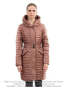 ✅ Gänsedaunen Stepp Mantel Jacke dünner Parka Gr. XL US 12 EU 44 595 $ ПуховикТонкий - Bild 1 von 12
