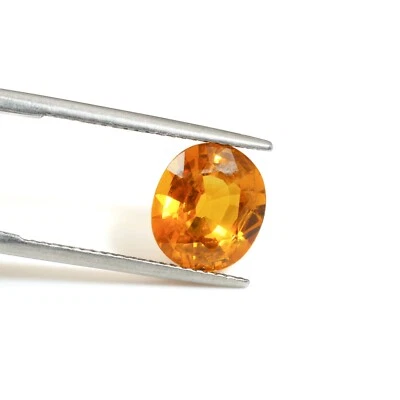 4.14 Ct Certified Yellow Sapphire Oval Cut Heated Gemstone from Thailand - Image 1 of 4