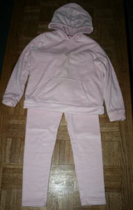 32 Degrees Heat Youth GirlsLight Pink Velour Plush Hoodie & Legging Set Sz 10/12 - Picture 1 of 9