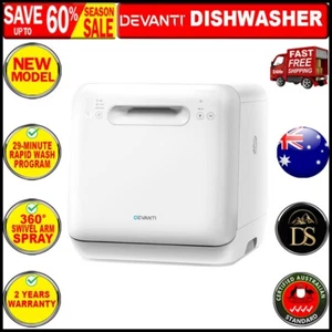 Devanti Benchtop Dishwasher 3 Place Bench Top Countertop Dish Washer Cleaner New - Picture 1 of 11