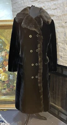 VTG Marshall Field & Co The Coat Room Long Faux Fur Coat Formal  Borgazia - Image 1 of 4