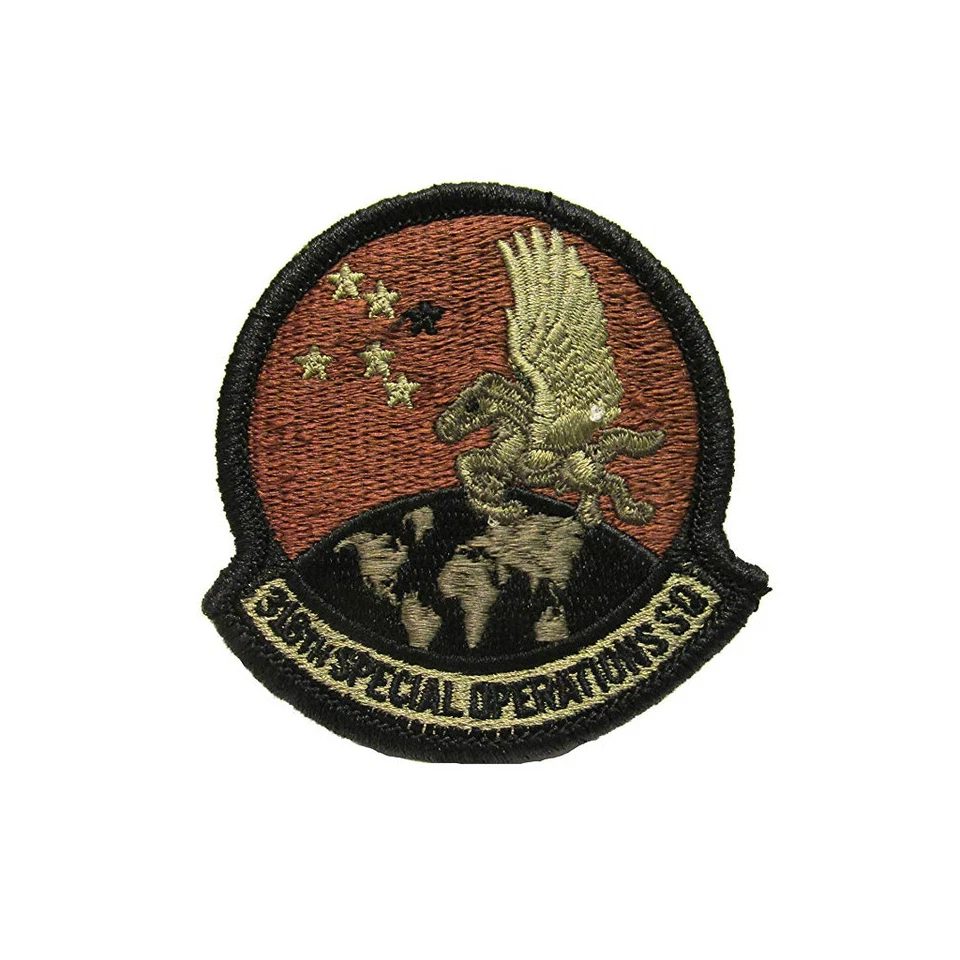 USAF 318th Special Operations Squadron OCP Spice Brown Patch w/ hook (each) - Image 1 of 1