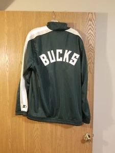 Chaqueta cortavientos Milwaukee Bucks cosida forrada para principiantes adulto XL USADA EN EXCELENTE ESTADO - Imagen 1 de 4