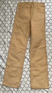 Vintage Levi’s Saddleman Boot Jeans Beige Corduroy Size 25x30 Student - Picture 1 of 3