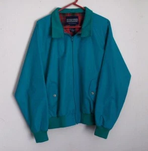 Vintage Land's End Men's Green Classic Jacket Size M Baseball Style Excellent - Picture 1 of 7