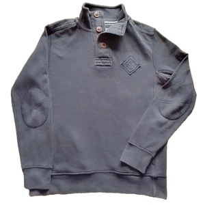 FAT FACE Herren kleines dunkelblaues schweres Sweatshirt mit Viertelknöpfen | Freizeit - Bild 1 von 8