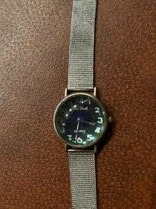 Vintage Pierre Nicol Quartz Bubble Face Silver Mesh Band Watch - Picture 1 of 3