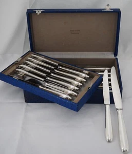 Apollo 24 couteaux Art Déco, 12 couteaux de table+12 dessert, fromage, entremets - Imagen 1 de 11