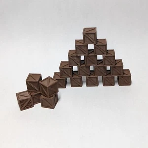 30 Pack - HO Scale - Small Wood Brown Crates / Boxes - Set / Lot Walthers Herpa