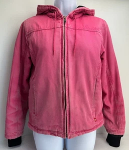 Dickies Mantel Damen Extra Small Canvas gefütterte Kapuzenjacke rosa Workwear - Bild 1 von 5