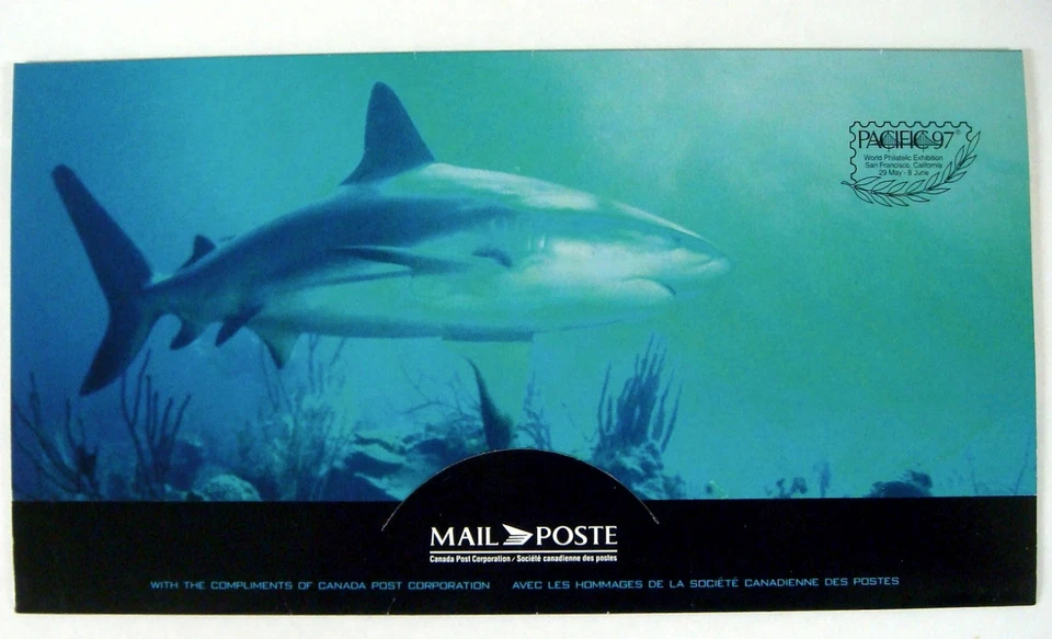 CANADA PACIFIC 97 OCEAN FISH FDC PRESENTATION PACK STAMPS MARINE LIFE SHARK TUNA - Image 1 of 4