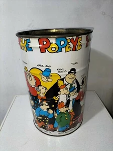 Bidone Pouf Sgabello in Latta Porta Ombrelli The Popeye Family Braccio Di Ferro - Foto 1 di 7