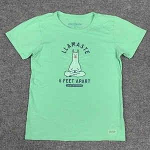 Life Is Good Crusher T-Shirt Damen Small Kurzarm Lamaste Grün - Bild 1 von 10
