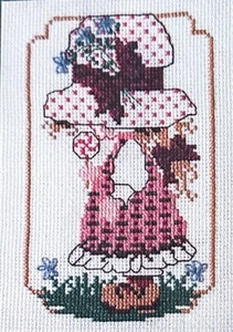 "Kit de punto de cruz contado vintage Sarah Kay Jennifer 5057 nuevo sellado 5""x7"" EE. UU." - Imagen 1 de 4