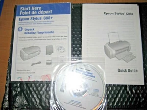 Epson Stylus C88+Color Printer Quick Guide, installation Guide, installation CD. - Picture 1 of 3
