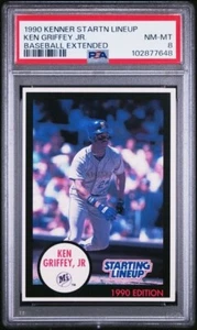 1990 Kenner Starting Lineup KEN GRIFFEY JR Seattle Mariners HOF Extended PSA 8 - Bild 1 von 2