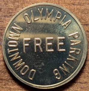 Ficha de moneda medidor de estacionamiento Olympia, Washington WA Downtown Olympia - Imagen 1 de 4