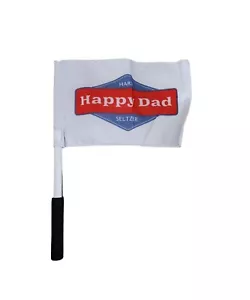 Happy Dad Seltzer Rally Flag White Nelk Boys 14" x 9" - Picture 1 of 2