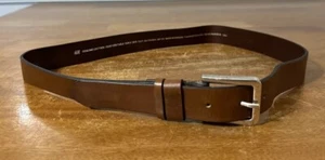 H&M Brown Leather Belt Men’s Size Small S Classic Preppy Western - Picture 1 of 5