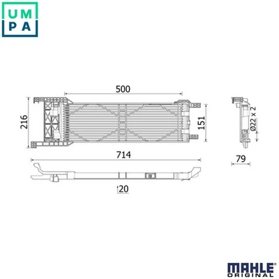 OIL COOLER AUTOMATIC TRANSMISSION CLC 330 000P FOR ALFA ROMEO EC2 2.0L 4cyl 2.9L - Image 1 of 4