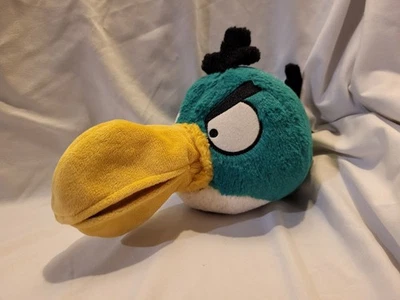 RARO Angry Birds 5" Hal Peluche Pico Abierto Verde Tucán Pájaro 2010 Commonwealth Foto 1 de 4