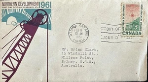 1961 Canada FDC Day of Issue Northern Development 5c Stamp SG#517, with Cachet - Picture 1 of 2