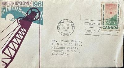 1961 Canada FDC Day of Issue Northern Development 5c Stamp SG#517, with Cachet - Image 1 of 2