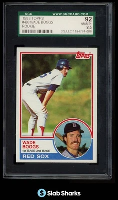 1983 TOPPS #498 WADE BOGGS RC ROOKIE SGC 8.5 - Image 1 of 4