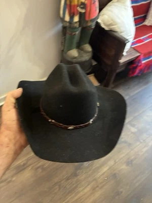 Sombrero occidental Justin® Youth de fieltro de lana Black Hills usado una vez Foto 1 de 4