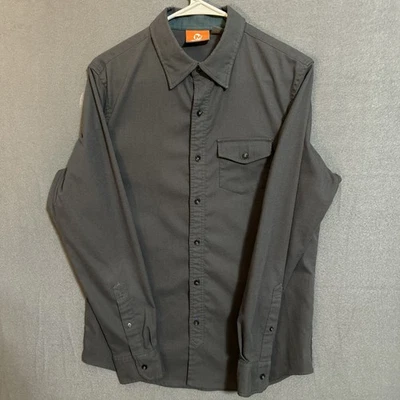 Merrell Select Wick Performance Flannel Gray Long Sleeve Button Shirt Men Small - Image 1 of 4