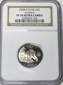 2008-S Alaska Clad State Quarter NGC PF70 UCAM 25c FREE SHIP #33-163 - Picture 1 of 2