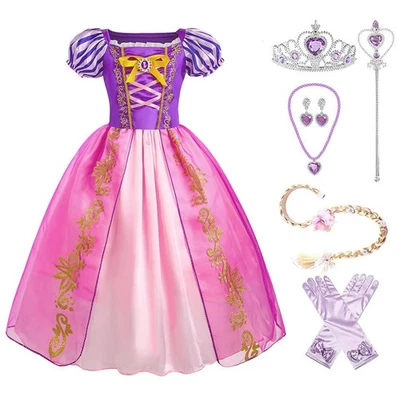 CREÍBLE Vestido de Princesa Niños Disfraz de Disfraz de Lujo Conjunto de 8 Piezas Púrpura Prin 34 Foto 1 de 4