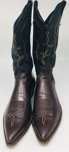 Tony Lama black Leather Boots Mens Western Style Size 10.5 D Style 5063 - Picture 1 of 9