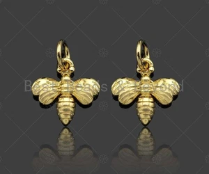 Zierlicher Gold Biene Charm, Sku#Y400 - Bild 1 von 6