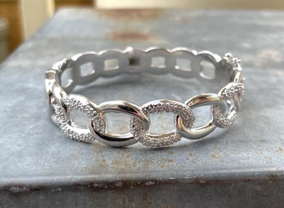 Brazalete de diamantes chapados en plata fina 1/4 cttw con etiqueta Foto 1 de 4