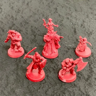 6pcs Mentor Dwarf Bard Druid Knight Hero Warriors Heroquest Board Game Minis Toy - Image 1 of 4