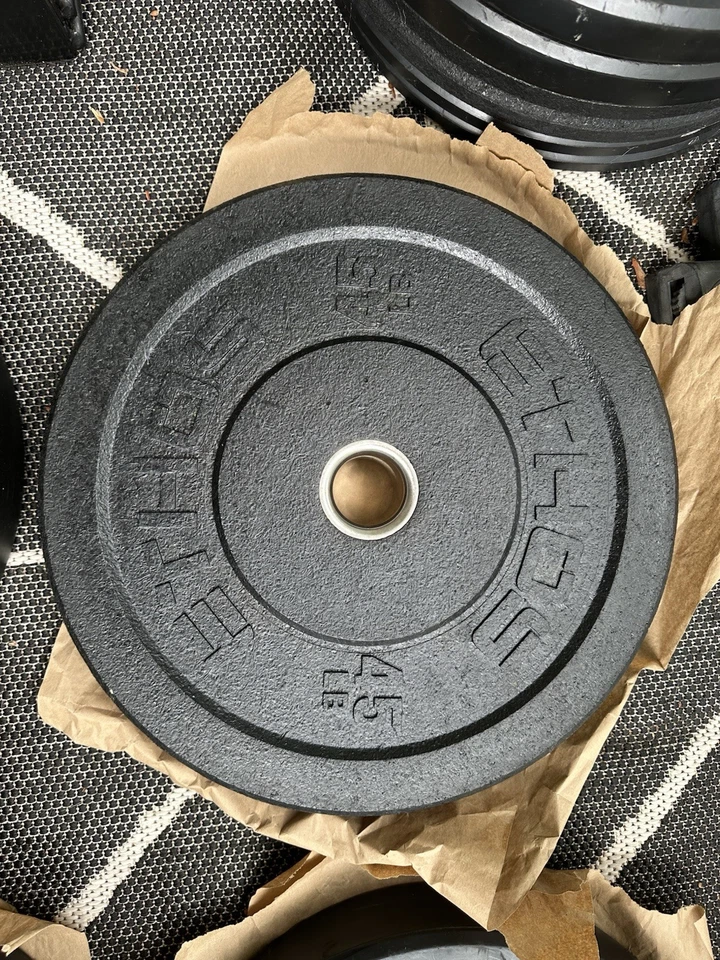 Placa de peso olímpica recubierta de goma sólida para cuerpo con agarre antideslizante Foto 1 de 1