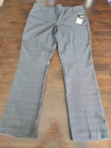 Rekucci Curvy Plus Size 18W Straight Cut Dk Charcoal Glenchek Tummy Control New - Picture 1 of 14