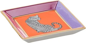 Safari Square Porcelain Tray One Size Multi - Picture 1 of 3