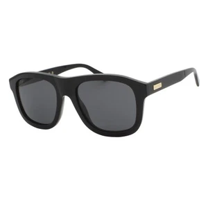 Gucci GG1316S 001 Shiny Black Grey Lens Unisex Sunglasses 45-20-145W/Case - Picture 1 of 5