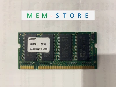Memoria RAM SODIMM M470L3224DT0-CB0 Samsung 256 MB DDR-266 MHz PC2100 sin ECC Foto 1 de 4