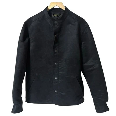 FREEMANS SPORTING CLUB FSC Suede Style Band Collar Jacket L USA Black F/S - Image 1 of 4