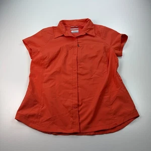 Columbia Button Up Shirt Damen Extra Large XL orange leichte Taschen Omni - Bild 1 von 7