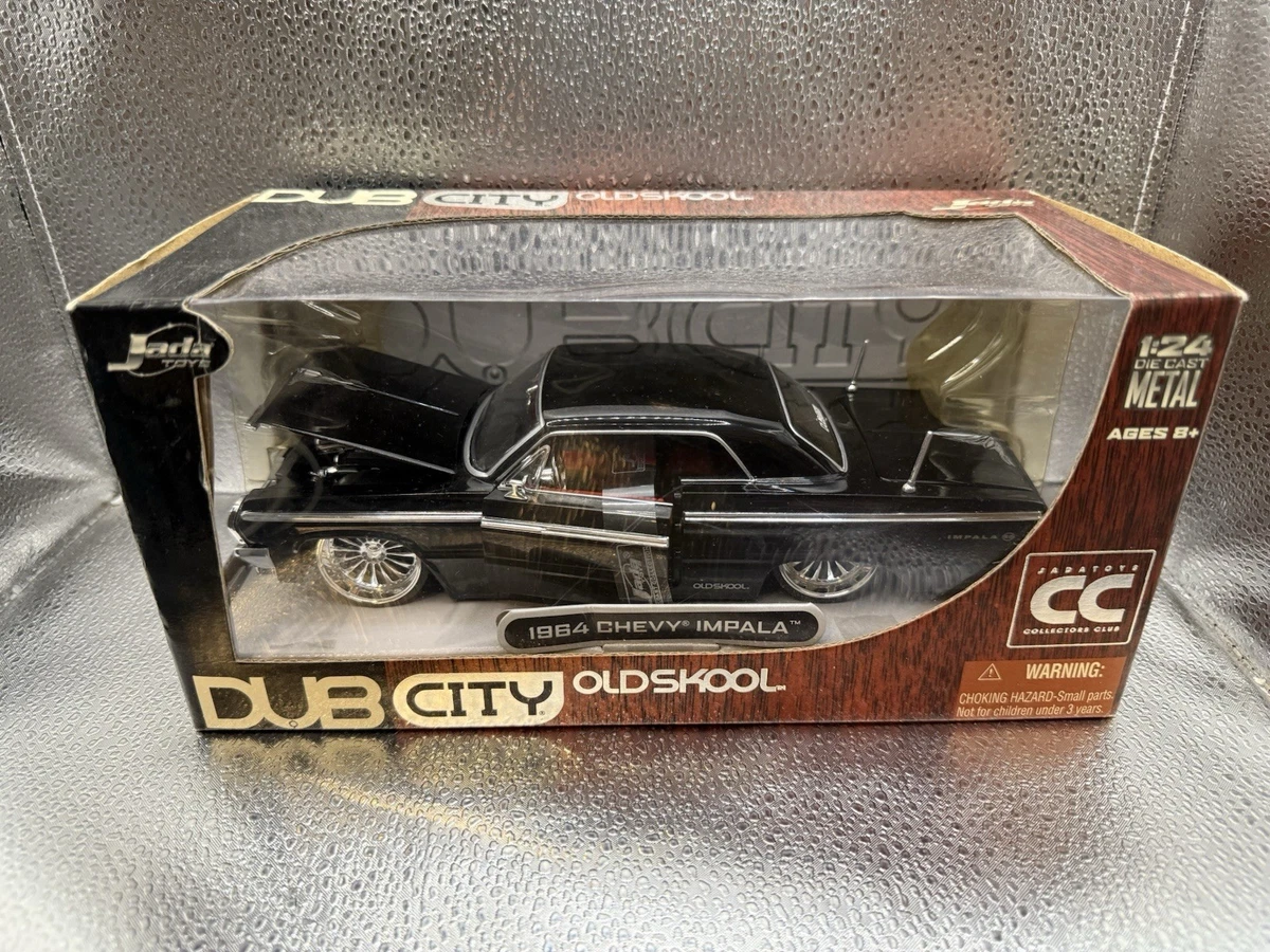 ミニカー DUB CITY OLD SKOOL 1964 Chevy Impala Jada Toy Dub City OldSkool 1:24 Scale 1964 Chevy Impala Model Blue