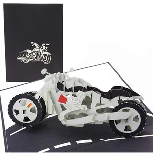 ® Motorcycle 3D Father’s Day Pop Up Card - Happy Birthday, Graduation, Congra... - Picture 1 of 8