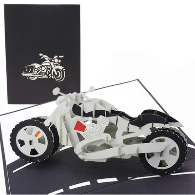 ® Motorcycle 3D Father’s Day Pop Up Card - Happy Birthday, Graduation, Congra... - Image 1 of 4