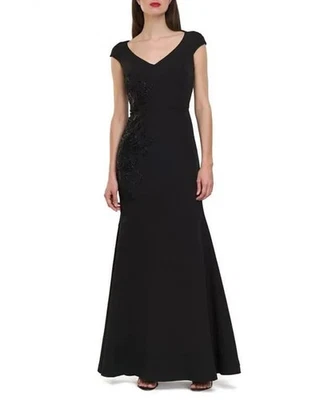 JS Collections Black Larisa Soutache Beaded Mermaid Gown Size 8 $318 - Image 1 of 4