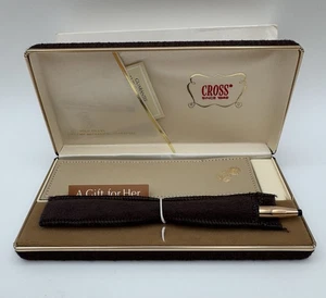 Cross 1/20th 14k Gold Filled "Ladies" Roses Pen Only Leder Original Box - Bild 1 von 11