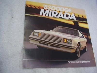 1983  DODGE MIRADA   BROCHURE   ORIGINAL     FREE POSTAGE - Изображение 1 из 4