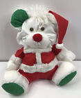 Vintage Puffalumps Christmas Mouse Santa Fisher Price Plush Toy Stuffed Animal